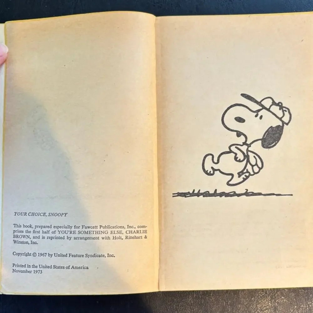 Vintage 1973 Your Choice, Snoopy Book by Charles M. Schulz, Paperback
